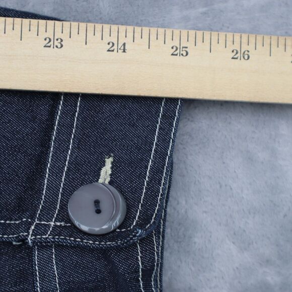 Clio Jacket Womens 16 Black Long Sleeve Button Up Collared Short Denim - Picture 6 of 16